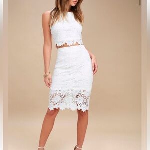 Lulus white Dress, two piece